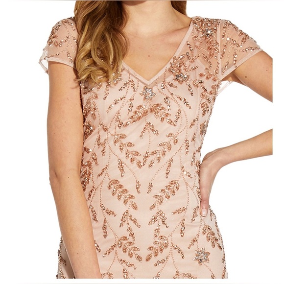 Adrianna Papell Embellished Godet Gown - Picture 4 of 10